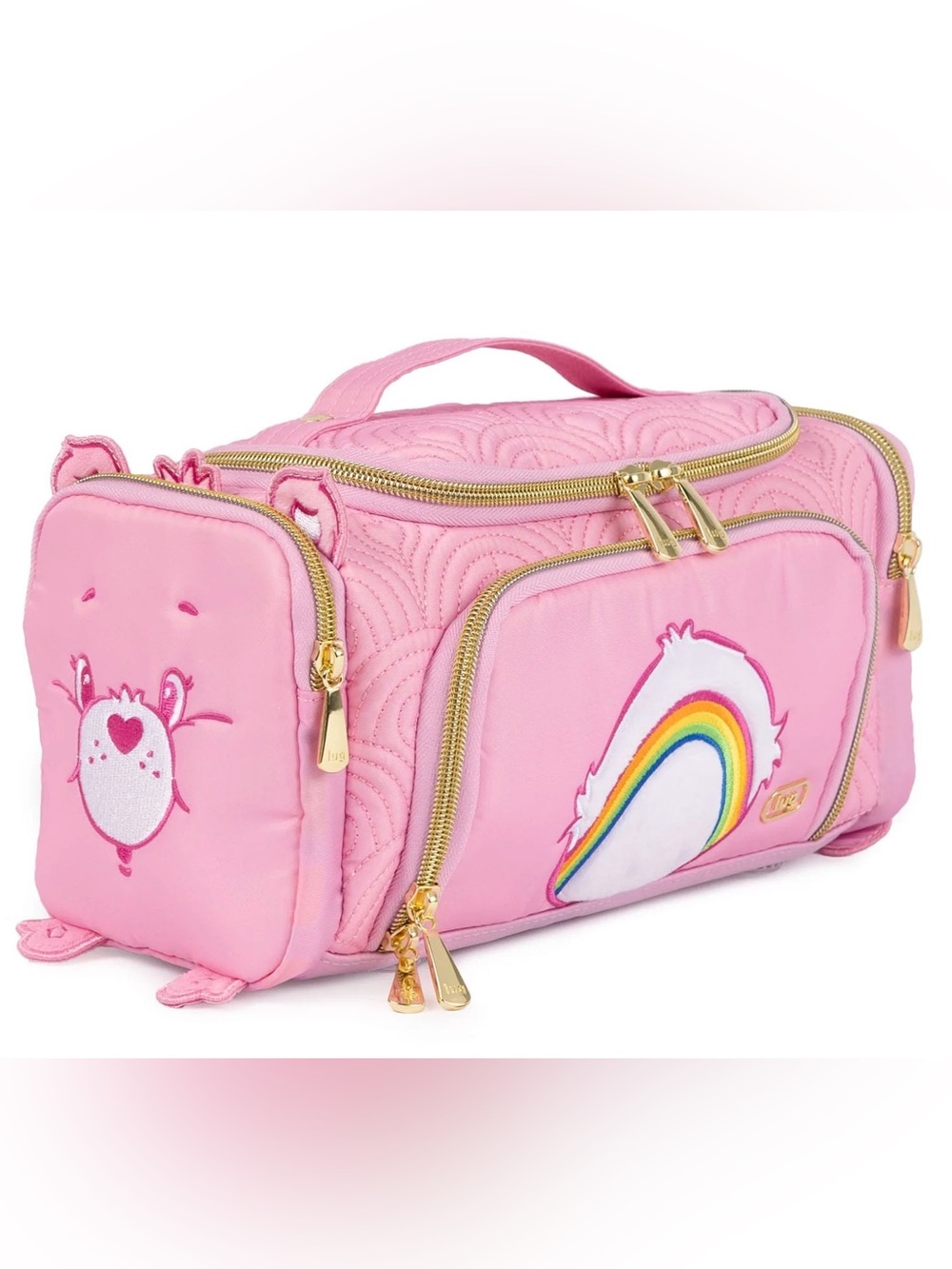 Lug x Care Bears Trolley Medium Cosmetic Case – Cheer Bear (Pink Rainbow)